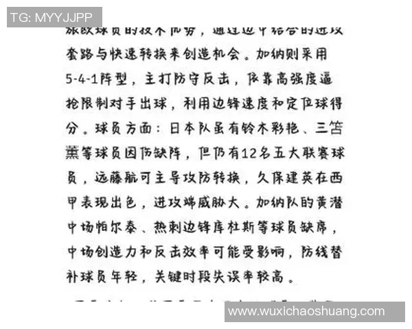 日本与加纳热身赛前瞻分析双方实力对比及战术布局探讨